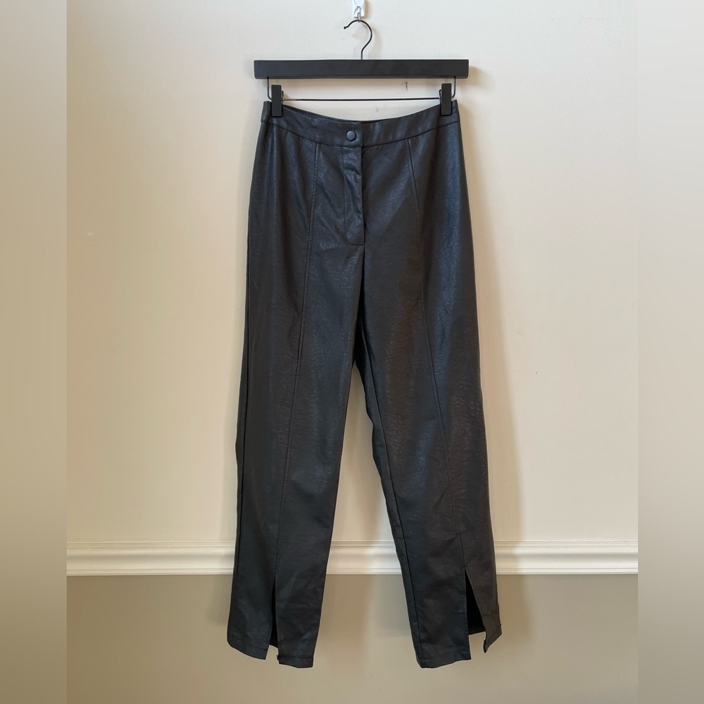 Nasty Gal Straight Leg Faux Leather Pants - Picture 4 of 11